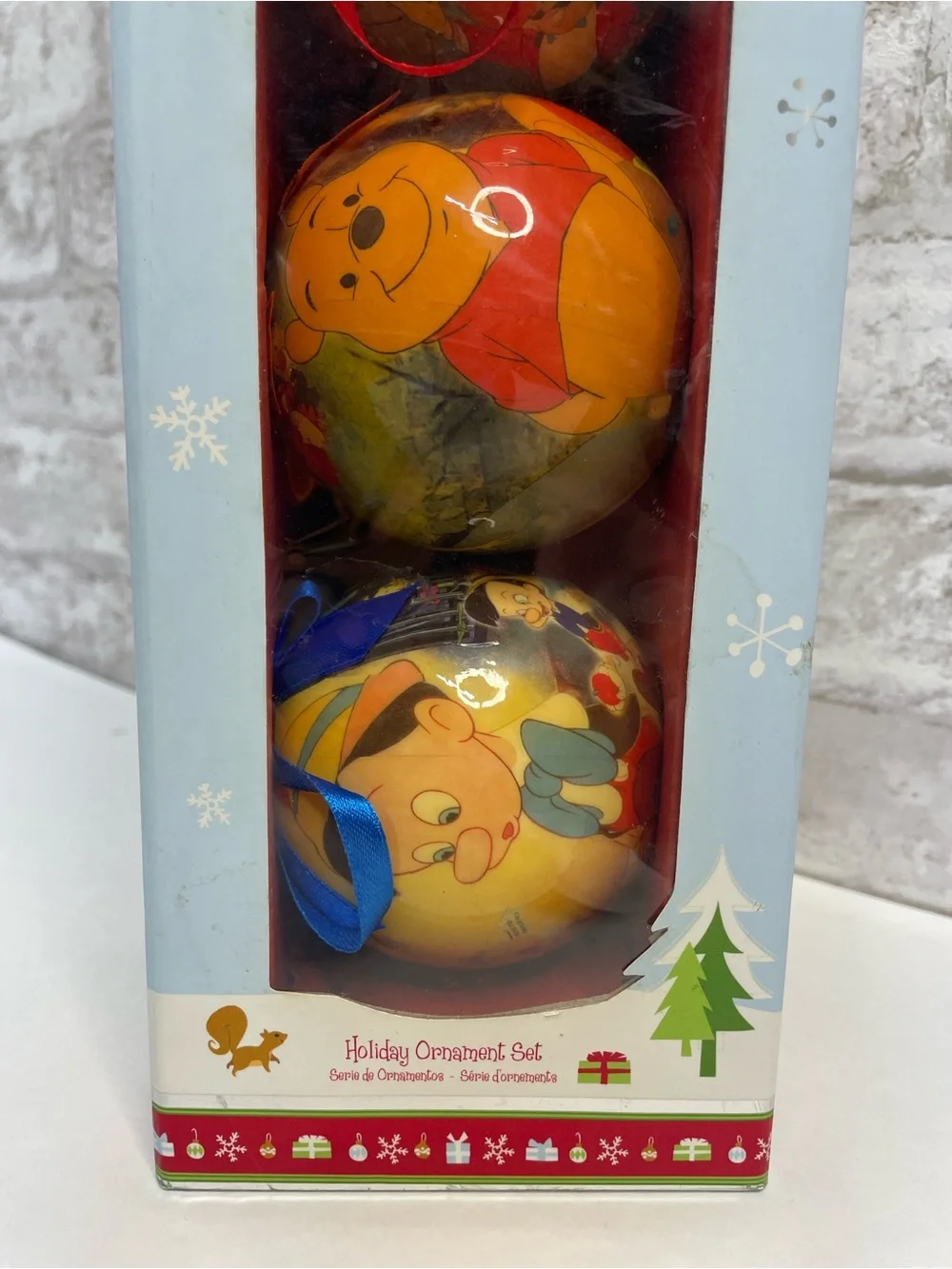Disney Store Character’s 7 Pc Christmas Ornament Box Set Pooh Pinocchio Moana